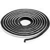 IGTOPS Guarnizione a spazzola autoadesiva, 5 m, guarnizione per spazzola per porta, striscia di tenuta per finestre, antivento, antipolvere, per porte e finestre (nero, 7 x 6 mm - 5 m)
