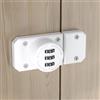 EasyByMall Serrature per armadietto, senza chiave, con combinazione, a 3 cifre, in lega di zinco (bianco)