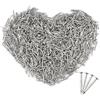 dsDAEDK Unghie dorate a testa tonda, 1500 pezzi, piccole unghie dorate, 1 x 10 mm, in ottone, testa rotonda, piccole unghie in legno per lavori fai da te, fissaggio mobili (argento)