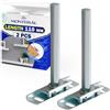MONTERAL 2 Pezzi Staffe per Mensole a Scomparsa con Lunghezza 110 mm - Supporto per Mensole Color Nichel - Garanzia di 10 Anni - MONTERAL