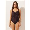 Calzedonia Costume Intero Contenitivo Dark Animalier Marrone