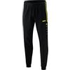 Jako 9218 Competition 2.0 - Pantaloni da Uomo in Poliestere, Nero/Giallo Fluo, Taglia L