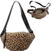 FULHANY Sac Banane Imprimé LéOpard - Sac Leopard - Sacs Banane - Spallacci Regolabili Adatti Sia Per Uomo Che Per Donna, Ideali Per Viaggi E Lavoro (32,5/15,5/9,5 Cm)