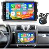 LORPHEIR Autoradio Android 4+64G per Mercedes Benz Smart Fortwo 2005-2010, Stereo Touchscreen IPS 9 Pollici con Wireless CarPlay & Android Auto, GPS WiFi Bluetooth 5.0, DSP Audio + Telecamera Retromarcia AHD