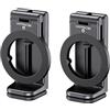 PROfezzion Supporto Porta Cellulare Magnetico per Aereo Compatibile con MagSafe iPhone 17 16 15 14 13 12 Pro Max e molti altri, Accessorio da Viaggio, Cucina e Ufficio Pieghevole Portatile- Nero 2 Pcs