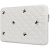 BAAGOAZ Custodia per Laptop 11 Pollici, Borsa Sleeve Protettiva con Fiocchi Ricamati, Compatibile con 11 Chromebook/MacBook/PC Notebook/Computer Portatile, Bianco
