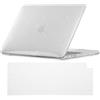 NJIAONE Custodia Compatibile con MacBook Air 15 M4 M3 M2 2025 2024 2023 Model: A3241 A3114 A2941, Cover Rigida in Plastica Protettiva con Cover Tastiera EU per MacBook Air 15,3 - Glitter Trasparente