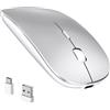 RaceGT Mouse Wireless USB C+USB A, Ricaricabile Mouse senza fili Silenzioso 2.4G ultra sottile con 2 ricevitori per PC, Laptop,IPAD, MacBook Air/Pro