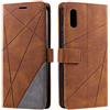 SONWO Cover per Xiaomi Redmi 9A, Flip Caso in PU Pelle Case Cover Portafoglio Custodia per Xiaomi Redmi 9A, [Kickstand] [Slot per Schede], Marrone