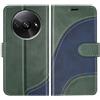 BoxTii Cover per Xiaomi Redmi A3, Custodia in PU Pelle Portafoglio, Magnetica Flip Cover a Libro con Slot per Schede per Xiaomi Redmi A3, Verde