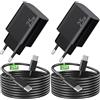 ARCCRA 25W Caricatore USB C per Samsung Galaxy S25 Ultra S24 S23 S22 S21 FE 5G A55 A53 A35 A25 A16 A15, Note 20 10, Tab S8 S9, Accessori USBC Caricabatterie Rapido Presa Adattatore + 2M Tipo C Cavo 2-Pezzi