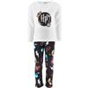 Harry Potter Pigiama Ragazze, T-Shirt e Pantaloni Lunghi Set 2 Pezzi per Ragazza, Pigiama Morbido Pile Nero Design Hogwarts, Regalo per Bambina | Taglia 6 Anni - Nero
