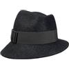 LIERYS Asym Melange Cappello da Donna by - Made in Italy di Feltro con Nastro Grosgrain Estate/Inverno - Taglia Unica Antracite