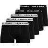 JACK & JONES JACHuey - Boxer da Uomo, Confezione da 5 Nero (Nero/Dettaglio: Bianco e Nero) XL