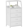 CAIYUN Comodino, tavolino, comodino con 4 cassetti, comodino, cassettiera per camera da letto, armadio, armadietto, facile da montare, stabile