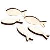 Logbuch-Verlag Set 5 Pesci in Legno Bianco Decorazione Marittima Nautica Bagno Festa Battesimo cresima Matrimonio Comunione Tavolo 10 cm
