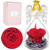 Miofula Regalo Festa Della Mamma,Rosa Stabilizzata Regalo Donna Compleanno,Rosa Eterna Angelo Regalo Mamma Nonna Fidanzata,Fiori Stabilizzati Regali Donna,Regali Festa Della Mamma Anniversario per Lei