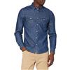 Wrangler Ls Western Denim Shirt Camicia in jeans, Uomo, Blu(Dark Stone), XXL