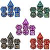 cusdie Set di 5 set di dadi poliedrici per DND, motivo drago, per dungeons and dragons, giochi di ruolo, giochi da tavolo