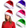 JynxtoyZeal 4 Pcs Copricapo Natalizio Morbido Cappello di Natale Comodo Cappello di Natale Invernale Include Rosso, Rosa, Viola e Verde Quattro Colori È L'accessorio Ideale per le Feste di Natalizio