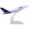 Bswath Modello Aereo 1:400 FedEx Airbus 380 Modello Aereo Metallo Modello Aereo In Lega Pressofusione Aerei per Regalo e Collezione