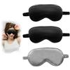 PEKLLOCY Confezione da 3 mascherine in silk Sleep - Soft Eyes Cover, Light Blocking, Cinturino regolabile per viaggi e sonno profondo, confortevole & Skin-Friendly, Travel Gadgets (Black and Gray)