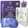 BLOOMORA Confezione da 16 Maschere Riscaldanti alla Lavanda - Maschera a Vapore per Occhi Secchi, Gonfiore, Affaticamento e Rilassamento - Maschera Riscaldante Occhi Monouso per Sonno e Viaggio