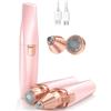 IFANZETECH Rasoio Elettrico Donna Per Viso Rasoio sopracciglia - IFANZETECH rasoio viso donna baffetti Rasoio Sopracciglia Rasoio Elettrico Donna con Luce LED per Rimozione Peli per Labbra Viso, Rosa