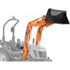 Deleks Caricatore frontale TL-20 per Trattore agricolo TAFE 6020, benna da 120cm, autoallineante