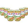 HiPP - Pappa Pronta Completa Bio, Riso con Carote e Salmone, 6 Confezioni da 220 g