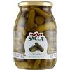 Sacla Saclà, Cetrioli All'Aceto di Vino, Ideali per Aperitivo, Antipasti e Insalate, Vaso Vetro, Maxi Formato da 1000g (580g sgocciolato), Confezione da 4 pezzi
