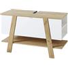 GERMANIA DIE MÖBELMACHER gw-malou Mobile á Scarpe, Legno, chêne-nelson repro/bianco struttura, 89 x 37 x 110 cm