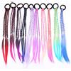 YSTrillion Extension Capelli Bambine 10 Pezzi Colori Sfumati Capelli Trecce Bambine,Estensioni Capelli Trecce con Fascia Elastica per Bambini e Donne 40CM