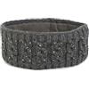 styleBREAKER Fascia da donna con motivo a treccia e strass, fodera in morbido pile, fascia per capelli, fascia per capelli 04026001, colore:Grigio
