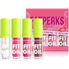 HAIYUU 4 Pezzi Olio Labbra, HAIYUU Set Di Lucidalabbra Olio per labbra Idratante Gloss Labbra Lunga Durata e Non Appiccicoso,Lip Oil Lip Gloss Bambina Trucco Regalo Feste per Donne e Ragazze