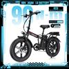 DEEPOWER G23 Bici Elettrica 250W Batteria LG 48V 35Ah Pieghevole Pneumatici Fat da 20 Pollici 25-50 km/h Freni a Disco Bici Elettrica Fuoristrada per Adulti