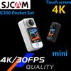 NONE SJCAM C300 Pocket Mini Travel Action Camera 1/2.8 "Sensore CMOS Vlog Combo 4K 30FPS Video 30M Set impermeabile Moto Sport Cam