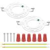 PATIKIL 140mm (5,51) Kit Staffa Montaggio Universale per Lampada, 2 Set Piastra Soffitto Rotonda con Barra Trasversale Luminosa con Vite per Lampada Parete Lampadario a Sospensione