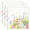 Arquiel Tovaglioli Pasqua Coniglietto Set Di 4, Tovaglioli Di Stoffa 100% Cotone Riutilizzabili Morbido Tovaglioli Da Tavola Perfetto Per Feste,Festival, Ristoranti(45 Cm X 45 Cm)