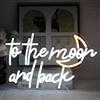 UExnkj-Y To The Moon and Back Insegna al Neon LED Bianche Calde Insegne Luminose al Neon LED USB Dimmerabili Lettere al Neon per Bambini Sala Matrimoni Giochi