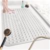 Mofonky Tappetino Doccia Antiscivolo Rettangolare: 60 x 90 cm Large TPE Antimuffa Tappeto Doccia Antiscivolo con Ventose e Fori di Scarico - Lavabile in Lavatrice