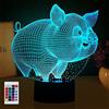 SUPERHONGJIHAO Luce notturna a LED 3D, con telecomando, 16 colori che cambiano il colore, regalo di compleanno per bambini