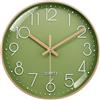 FJAUOQ Orologio Da Parete Silenzioso Con Foglie Tropicali - 25,4 Cm - PVC Ecologico - Batteria AA - 3