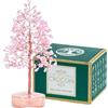 Crocon Albero di cristallo a forma di cuore in quarzo rosa regalo per donne cristalli curativi albero della vita regalo Feng Shui alberi bonsai buona fortuna regali per la casa e l'ufficio