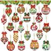 Ruiaqer Diamond Painting Set da 20 pezzi, kit per pittura per bambini, decorazione natalizia, decorazione con diamanti