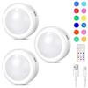 Cadrim Luci a batteria ricaricabile, luce con telecomando, luce a disco a batteria con telecomando, luci sotto armadietto, luci a led wireless per cucina, camera da letto, scale, armadio (3)