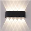 MOKEKA Applique LED da Parete 10W, Lampada da parete IP65 Impermeabile per Esterno e Interno, Design Moderno per Decorazioni Casa e Giardino (4000K)