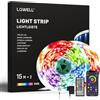 LQWELL® 30M (2 rotoli da 15M) Striscia luminosa a LED con telecomando e app, cambio colore in sincronia con la musica, lucine RGB, adatta per feste, casa, camera da letto, TV