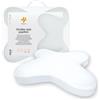 Inphysio Cuscino cervicale ergonomico - Cuscino in memory foam - Ottimo per chi dorme sullo stomaco - Fodera in cotone Oeko-Tex - Cuscino ortopedico - 56x46x10 cm - Bianco