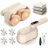 RoserRose Leva Pelucchi Elettronico 2-in-1 Doppia Testa con Manico Piegevole - Levapelucchi Professionale per Tutti i Tipi di Tessuto, Rimuovi Pelucchi da Maglioni (Beige)